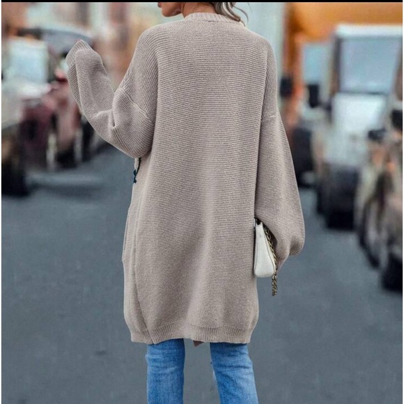 New floral print  open front  cardigan sweater - Picture 6 of 6